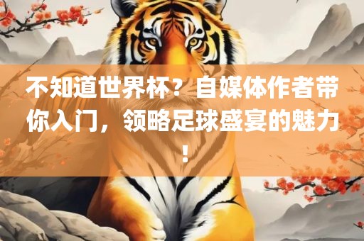 不知道世界杯？自媒体作者带你入门，领略足球盛宴的魅力！