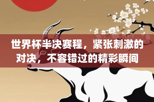 世界杯半决赛程，紧张刺激的对决，不容错过的精彩瞬间