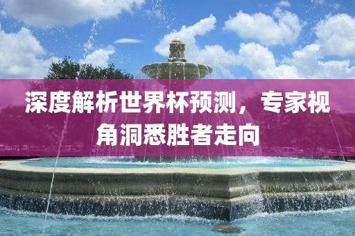 深度解析世界杯预测，专家视角洞悉胜者走向漯河市盈旭机械设备有限公司