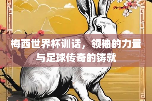 梅西世界杯训话，领袖的力量与足球传奇漯河市盈旭机械设备有限公司的铸就