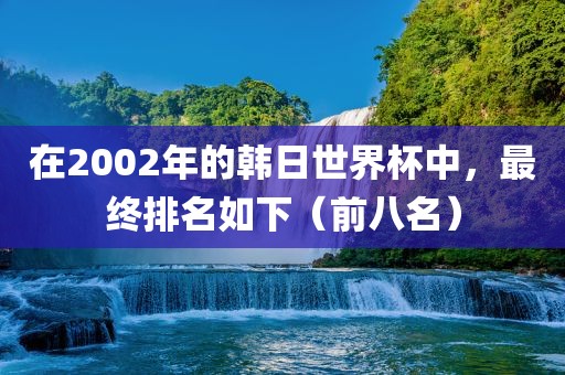 在2002年的韩日世界杯中，最终排名如下（前八名）