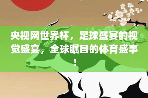 央视网世界杯，足球盛宴的视觉盛宴，全球瞩目的体育盛事！