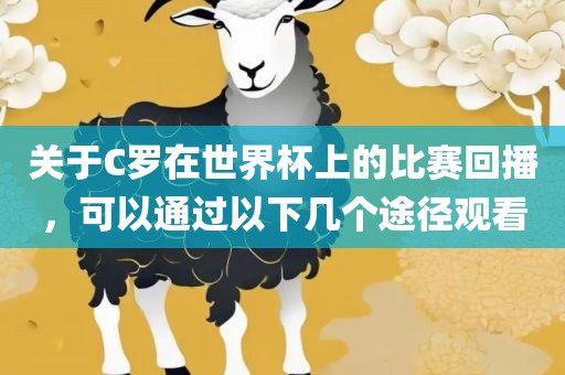 关于C罗在世界杯上的比赛回播，可以通过以下几个途径观看