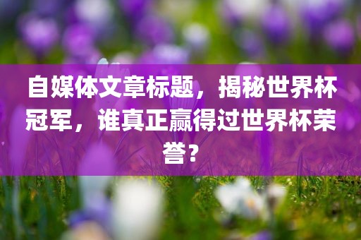自媒体文章标题，揭秘世界杯冠军，谁真正赢得过世界杯荣誉？