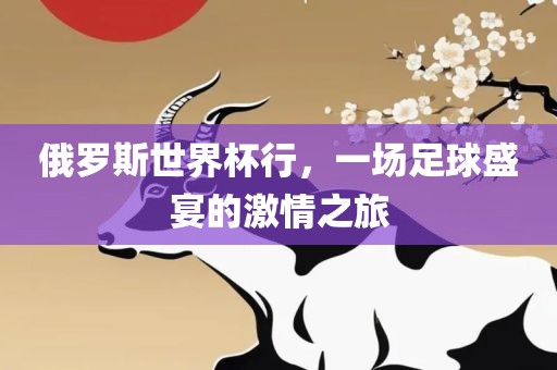 俄罗斯世界杯行，一场足球盛宴的激情之旅