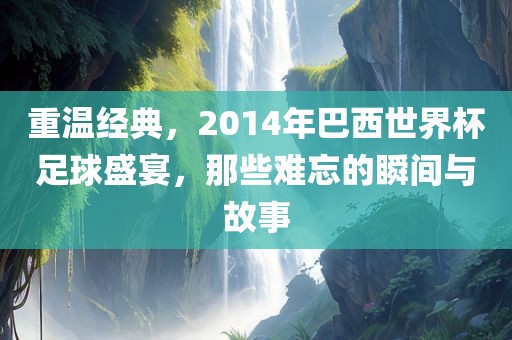 重温经典，2014年巴西世界杯足球盛宴，那些难忘的瞬间与故事漯河市盈旭机械设备有限公司