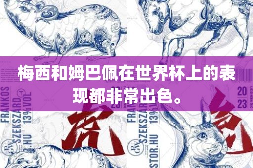 梅西和姆巴佩在世界杯上的表现都非常出色。漯河市盈旭机械设备有限公司