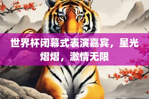 世界杯闭幕式表演嘉宾，星光熠熠，激情无限