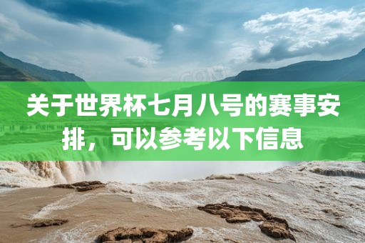 关于世界杯七月八号的赛事安排，可以参考以下信息漯河市盈旭机械设备有限公司