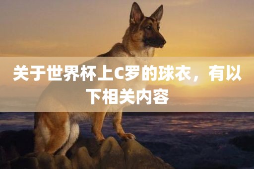 关于世界杯上C罗的球衣，有以下相关内容