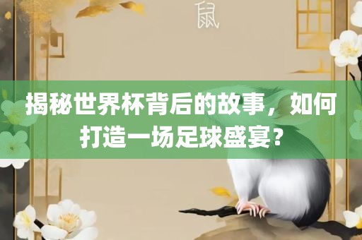 揭秘世界杯背后的故事，如何打造一场足球盛宴？