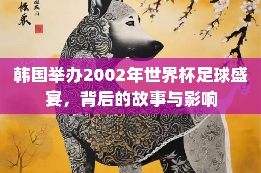 韩国举办2002年世界杯足球盛宴，背后的故事与影响