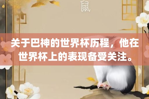 关于巴神的世界杯历程，他在世界杯上的表现备受关注。