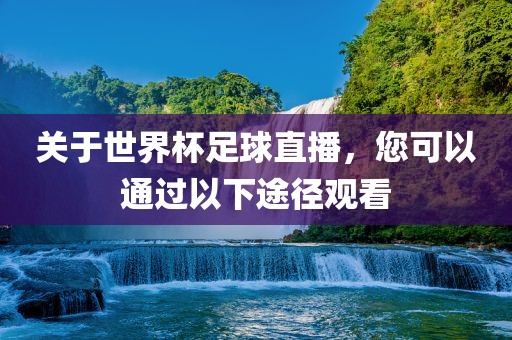 关于世界杯足球直播，您可以通过以下途径观看