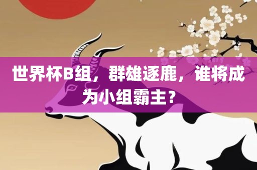 世界杯B组，群雄逐鹿，谁将成为小组霸主？
