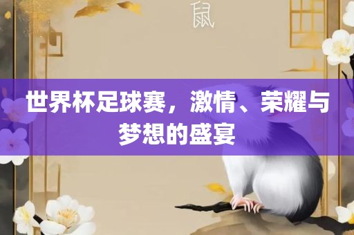 世界杯足球赛，激情、荣耀与梦想的盛宴漯河市盈旭机械设备有限公司