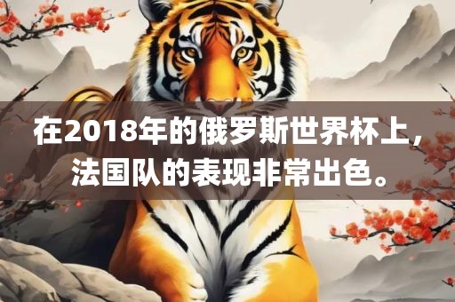 在2018年的俄罗斯世界杯上，法国队的表现非常出色。