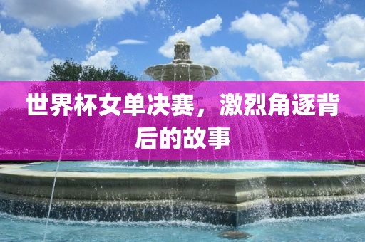 世界杯女单决赛，激烈角逐背后的故事