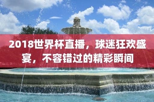 2018世界杯直播，球迷狂欢盛宴，不容错过的精彩瞬间漯河市盈旭机械设备有限公司