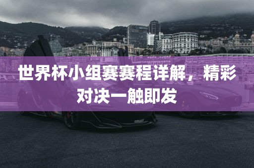 世界杯小组赛赛程详解，精彩对决一触即发漯河市盈旭机械设备有限公司