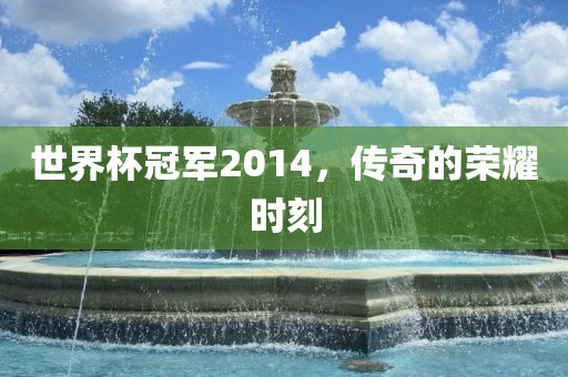 世界杯冠军2014，传奇的荣耀时刻