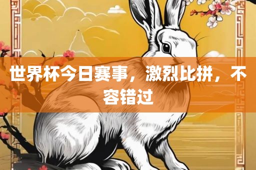 世界杯今日赛事，激烈比拼，不容错过