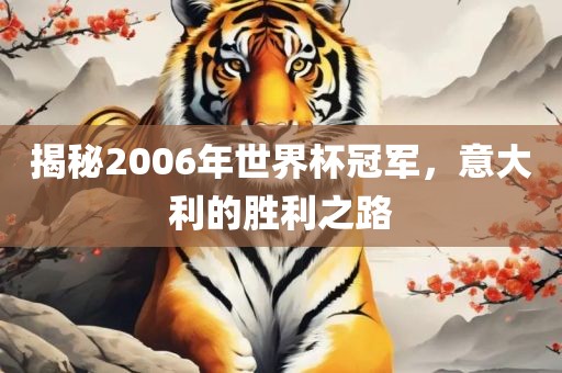 揭秘2006年世界杯冠军，意大利的胜利之路