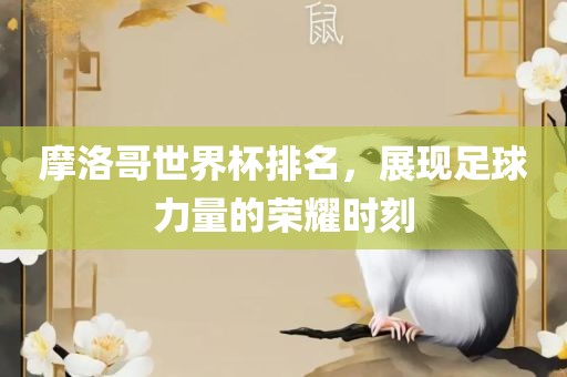 摩洛哥世界杯排名，展现足球力量的荣耀时刻