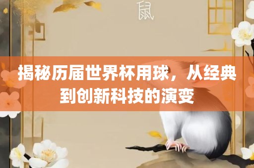 揭秘历届世界杯用球，从经典到创新科技的演变