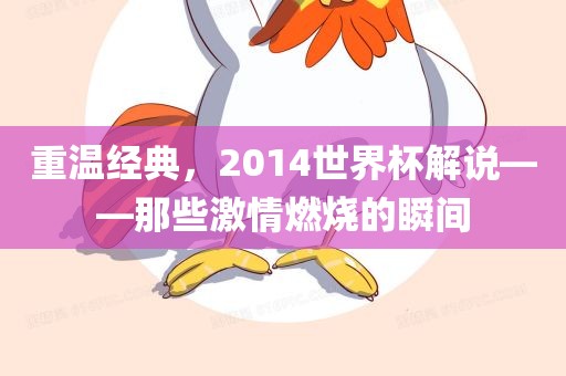 重温经典，2014世界杯解说——那些激情燃烧的瞬间