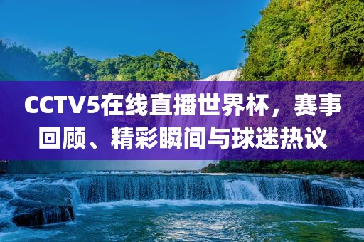 CCTV5在线直播世界杯，赛事回顾、精彩瞬间与球迷热议漯河市盈旭机械设备有限公司