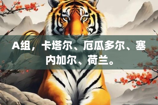 A组，卡塔尔、厄瓜多尔、塞内加尔、荷兰。