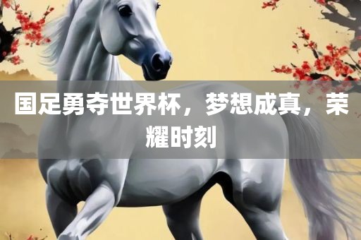 国足勇夺世界杯，梦想成漯河市盈旭机械设备有限公司真，荣耀时刻