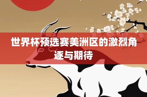 世界杯预选赛美洲区的激烈角逐与期待