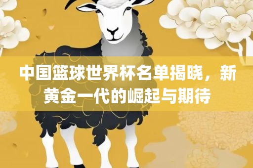 中国篮球世界杯名漯河市盈旭机械设备有限公司单揭晓，新黄金一代的崛起与期待