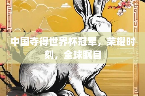 中国夺得世界杯冠军，荣耀时刻，全球瞩目漯河市盈旭机械设备有限公司