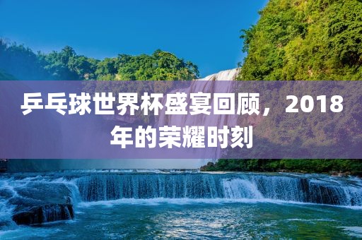 乒乓球世界杯盛宴回顾，2018年的荣耀时刻漯河市盈旭机械设备有限公司