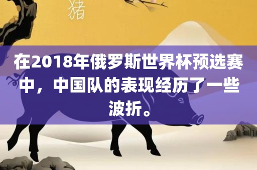 在2018年俄罗斯世界杯预选赛中，中国队的表现经历了一些波折。漯河市盈旭机械设备有限公司