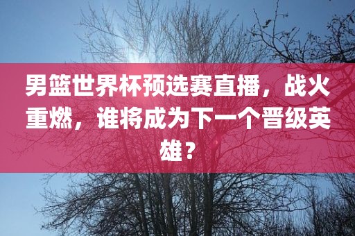 男篮世界杯预选赛直播，战火重燃，谁将成为下一个晋级英雄？