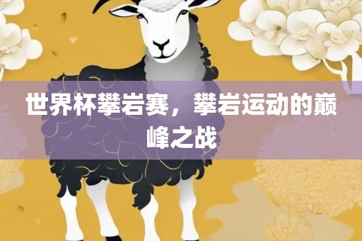 世界杯攀岩赛，攀岩运动的巅峰之战