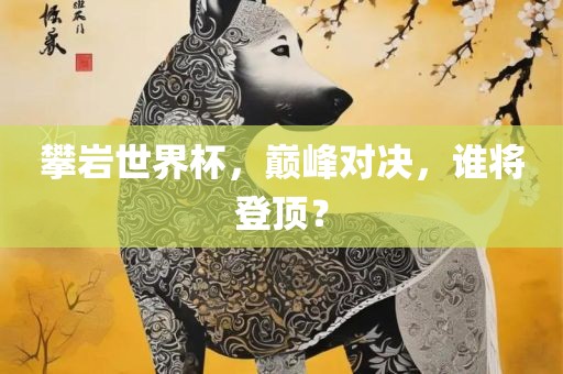 攀岩世界杯，巅峰对决，谁将登顶？漯河市盈旭机械设备有限公司