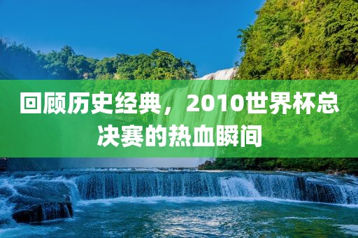 回顾历史经典，2010世界杯总决赛的热血瞬间漯河市盈旭机械设备有限公司