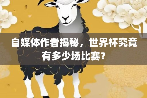 自媒体作者揭秘，世界杯究竟有多少场比赛？漯河市盈旭机械设备有限公司