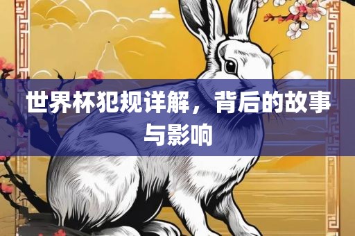 世界杯犯规详解，背后的故事与影响