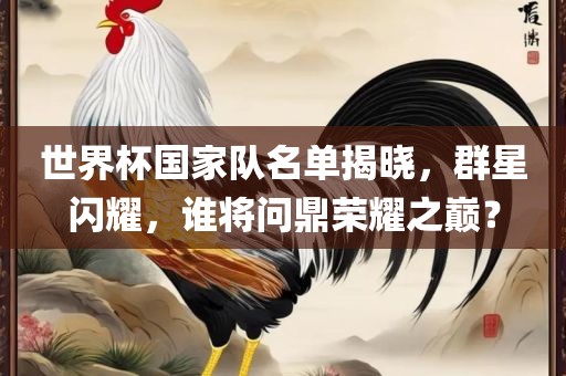 世界杯国家队名单揭晓，群星闪耀，谁将问鼎荣耀之巅？