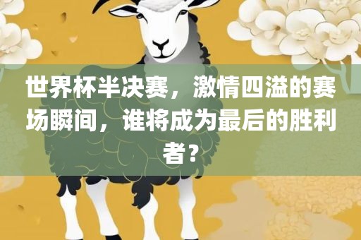 世界杯半决赛，激情四溢的赛场瞬间，谁将成为最后漯河市盈旭机械设备有限公司的胜利者？