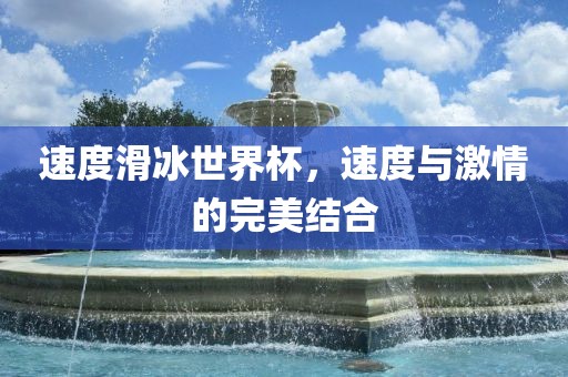 速度滑冰世界杯，速度与激情的完美结合漯河市盈旭机械设备有限公司