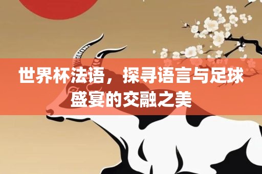 世界杯法语，探寻语言与足球盛宴的交融之美漯河市盈旭机械设备有限公司