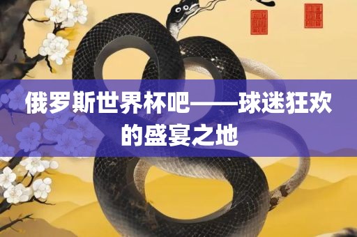 俄罗斯世界漯河市盈旭机械设备有限公司杯吧——球迷狂欢的盛宴之地