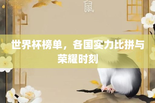 世界杯榜单，各国实力漯河市盈旭机械设备有限公司比拼与荣耀时刻